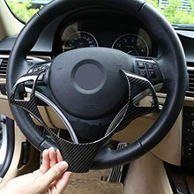 Eiseng Carbon Fiber Car Steering Wheel Trim Sequins Frame for 3 Series E90 325i 328i 330i 335i E87 120i 130i 120d 2005-20011 Interior Accessories