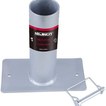 NBJINGYI Tall Trailer Jack Foot Plate 2000LBS Capacity with Pin Base for A-Frame Boat RV Camper Removable