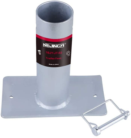 NBJINGYI Tall Trailer Jack Foot Plate 2000LBS Capacity with Pin Base for A-Frame Boat RV Camper Removable