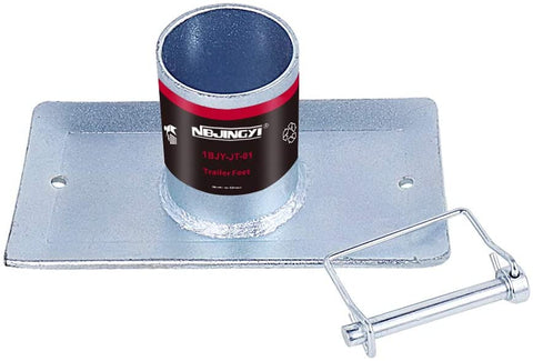NBJINGYI Trailer Jack Foot Plate 2000LBS Capacity with Pin Base for A-Frame Boat RV Camper Removable Fits 2