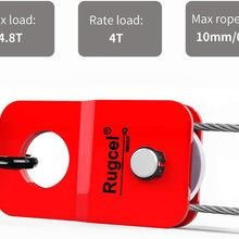 RUGCEL Winch 4.8T Heavy Duty Recovery Winch Snatch Block,10500lb Capacity (Red)