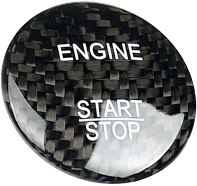 XinQuan Wang Carbon Fiber Car Engine Start Stop Button Cover Keyless Go Ignition Stickers Fit for Mercedes Benz C GLC C200l (Color : Free, Color Name : Red)