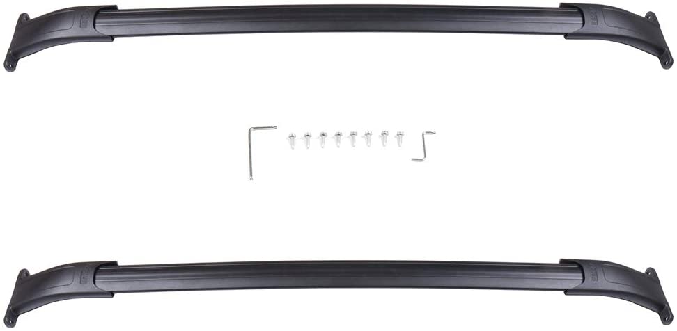 FINDAUTO 2pcs Crossbars fit for 2015-2020 for Chevy Suburban/for Cadillac Escalade/for Chevy Tahoe/for GMC Yukon/for GMC Yukon XL OE Style Top Rail Roof Rack Aero Aluminum Cross Bar Luggage Rack Rail