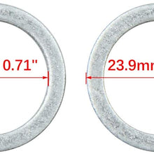 X AUTOHAUX 20pcs Engine Oil Crush Washers Drain Plug Gaskets 18mm ID. 23.9mm OD. for Car
