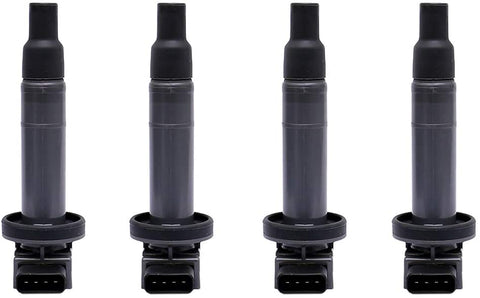 HICKS UF316 Ignition Coils Pack 4 for Toy-ota Echo 2000-2005 Prius Yaris XA XB I4 1.5L 1NZ-FE 9091902240 C1304 5C1293 E346