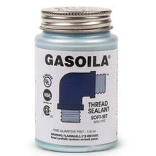 Gasoila Soft-Set Pipe Thread Sealant with PTFE Paste, Non Toxic, -100 to 600 Degree F, 1 Pint Brush