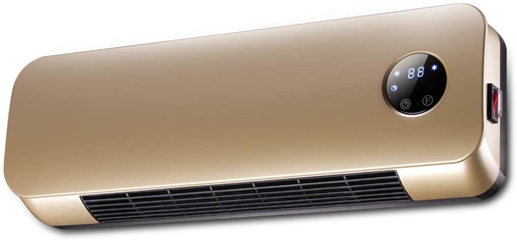 OCYE Wall-Mounted Heater, Household Wall-Mounted Dual-Purpose Heater, Rapid Heating, 12-Hour Timer, for Home Office, Indoor, Gold