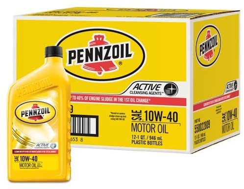 Pennzoil 550022809-12PK 10W-40 Motor Oil - 1 Quart (Pack of 12)