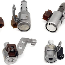 Transmission Shift Solenoid kit(5PCS) Replacement for Toyota Lexus Camry Corolla Estima Highlande Transmission Solenoid Kit U140E ES300 4 SP FWD V6 3.0L U140 RX 6 SP AWD V8 5.7L U240