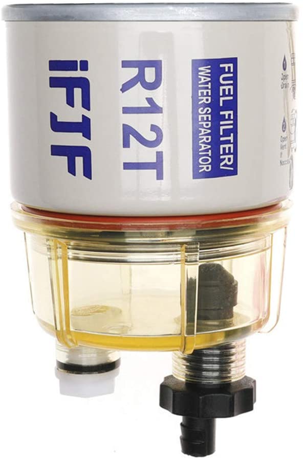 iFJF Automotive Replacement Filter and Nylon Collection Bowl of R12T Fuel Filter/Water Separator 120AT NPT ZG1/4-19 Replacement Element fit Diesel Engine