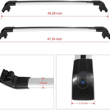 SCITOO fit for VW Atlas 2018-2019 Aluminum Alloy Roof Top Cross Bar Set Rock Rack Rail