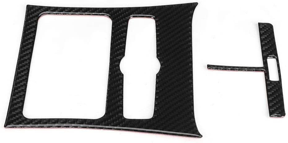 Rear Air Conditioning Vent Fe Cover, Carbon Fiber Car Rear Air Condition Vent Sticker Trim Decoration Fit for A6 2005-2011