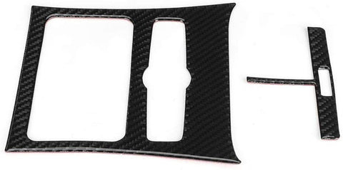 Car Rear Air Conditioning Vent Frame Cover, Air Condition AC Outlet Vents Interior Trim Stickers, Carbon Fiber Car Rear Air Condition Vent Decoration Fit for A6 2005 2006 2007 2008 2009 2010 2011