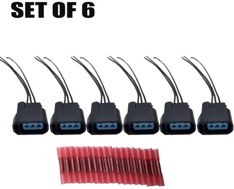 Aokus PACK OF 6 Ignition Coil Pack Connector Plug Compatible with Honda Accord Odyssey Pilot Ridgeline NEW