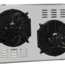 OzCoolingParts 4 Row Core Aluminum Radiator + 2 x 12" Fans w/Shroud + Thermostat Kit for 1973-1991 84 85 86 87 88 89 Chevy C/K/P/R Series C10/C20/C30/K10/K20/K30 Pickup Trucks Blazer Jimmy Suburban