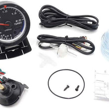 XinQuan Wang Fuel Gauges 60MM Car Turbo Boost Gauge Black Face Car Gauge Car Meter with Sensor Auto Gauge