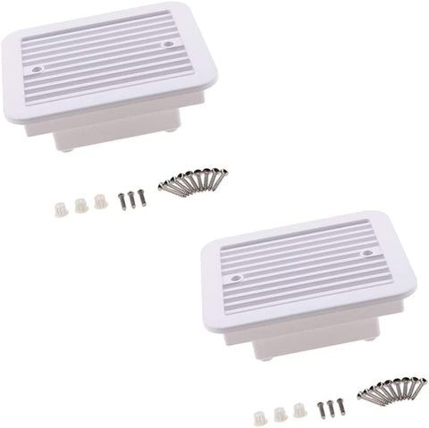 D DOLITY Pack of 2 RV Side Vent Ventilation Fan with 2000RPM Cooling Fan, Universal Replacement for Camper Trailer - White