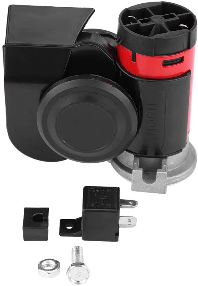 Electronic Motorcycle Horn 139DB Loudly Air Horn for ATVs Go-karts Off-road Vehicles Pocket Bicycles and 12V Power Vehicles
