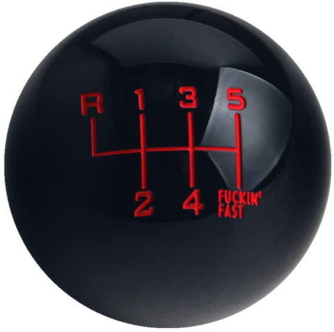 DEWHEL White/Black Fing Fast Shift Knob for 6 Speed Short Throw Shifter 12X1.25 10X1.5 10X1.25 8X1.25