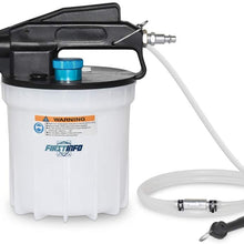 FIRSTINFO Upgraded 2 Liter Pneumatic Vacuum Brake Fluid Bleeder/Extractor/Pump Includes 4.9 ft Long Silicon Bleeding Hose w/Non-Return Check Valve + Oil Stopper Valve
