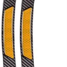 TRUE LINE Automotive Inner Reflective Black Carbon Fiber Wheel Well Fender Door Bumper Trim Molding (Silver)