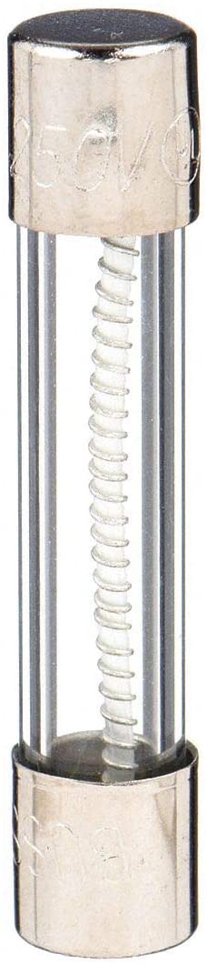 Bussmann Fuse, 1/10A, MDL Series, Time Delay, Glass Fuse, PK 5 MDL-1/10-R - 1 Each