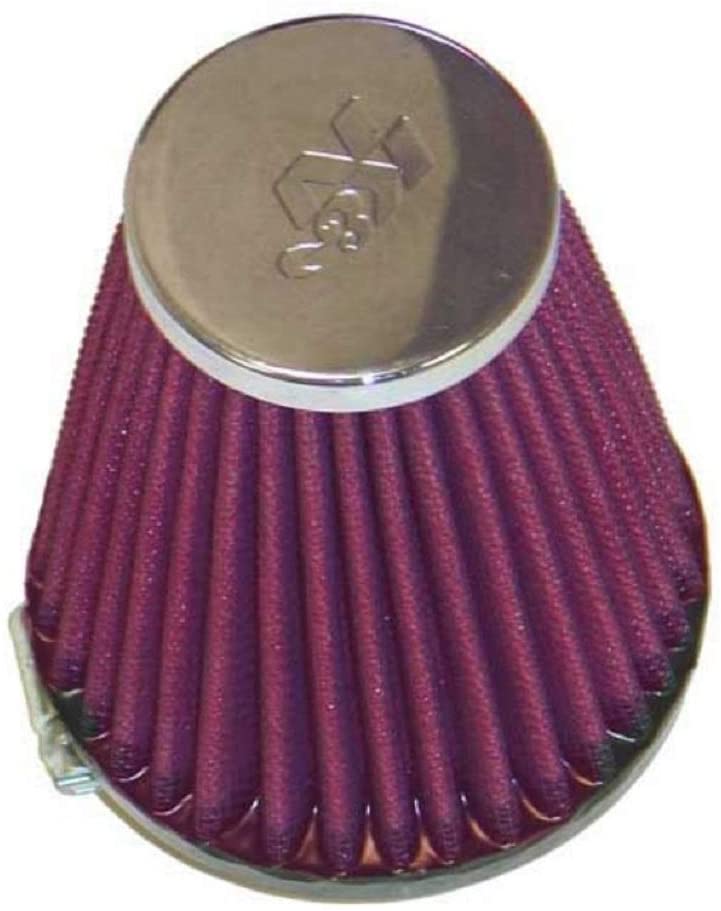 K&N Universal Clamp-On Air Filter: High Performance, Premium, Washable, Replacement Filter: Flange Diameter: 2.125 In, Filter Height: 4 In, Flange Length: 0.625 In, Shape: Round Tapered, RC-1920