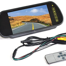 Vardsafe 200K Brake Light Backup Camera with Adjustable Lens & 7 Inch Clip-on Mirror Monitor for Nissan NV200