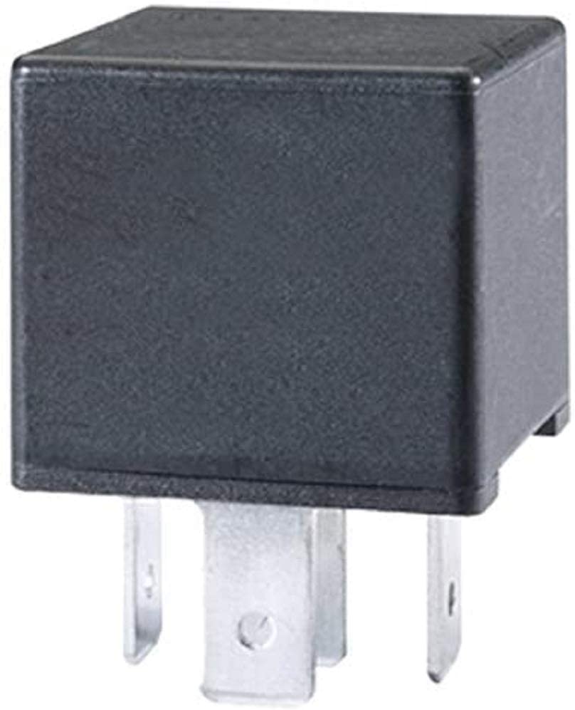 HELLA 007794041 12V, 5 Pin, Mini ISO Relay with Diode Coil Suppression, Black