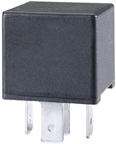 HELLA 007794041 12V, 5 Pin, Mini ISO Relay with Diode Coil Suppression, Black