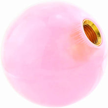 Abfer Round Ball Shift Knob Car Gear Stick Shifter Knobs Shifting Lever Glowing Red at Night for Most Automatic Manual Transmission Vehicles (Pink Orange)