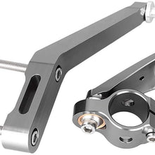 Mallofusa Motorcycle Stabilizer Steering Damper Bracket Mount Holder Kit Compatible for Honda CBR954RR 2002 2003 Silver