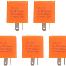 5pcs/set 12v 2 pin Electronic Turn Signal Flasher Relay, Turn Signal Flasher Relay for Led Lights