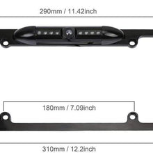 Peojek Car License Plate Camera with Night Vision,Car Backup Camera with 170° Viewing Angle Universal Car License Plate Mount Camera IP67 Waterproof High Sensitive LED Light