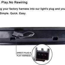 Third Brake Light LED 3rd Brake Light Rear Tail Brake Light Cargo Lamp Waterproof Smoke Lens Black Housing High Mount Brake Light Replacement fit for 2007-2013 Chevy Silverado GMC Sierra 25890530