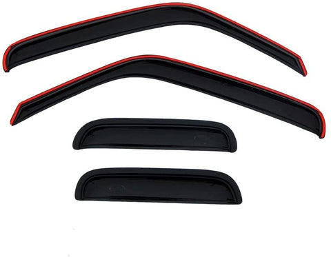 Auto Ventshade 94423 Original Ventvisor Side Window Deflector Dark Smoke, 4-Piece Set for 1999-2011 Ford Ranger w/Fixed Window, 1999-2008 B3000, 1999-2010 B4000 with Extended Cab