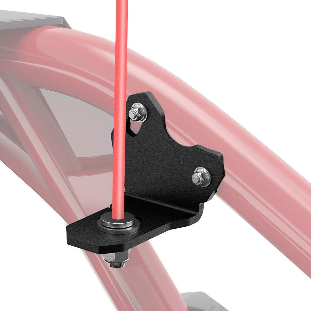 kemimoto 2 PCS Adjustable Rear Pillar Flag Antenna Mounting Brackets for LED Whip Light Compatible with Can Am Maverick X3 2017 2018 2019 2020 2021