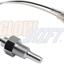 GlowShift Replacement Temperature Gauge Sensor Sending Unit 1/8-27 NPT Thread