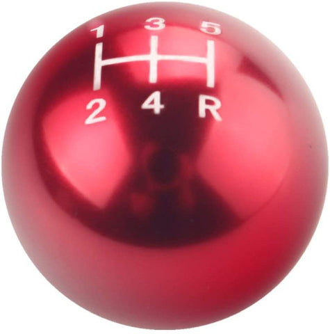 DEWHEL Round Ball Billet M12x1.25 5 Speed Short Throw Shifter Shift Knob MT Manual Gearbox Screw On Titanium