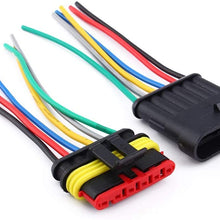 5 Kits 6 Pin Way Waterproof Wire Connector Plug Car Auto Electrical Wire Connectors AWG Terminal