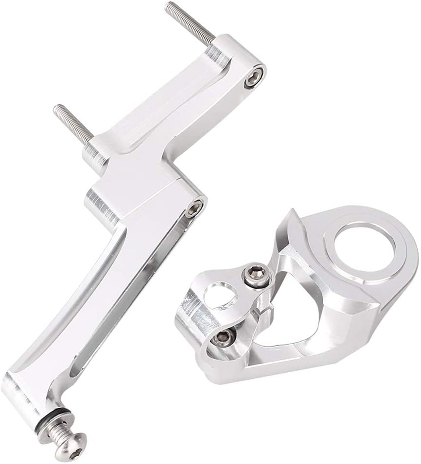 Mallofusa Motorcycle Stabilizer Steering Damper Bracket Mount Holder Kit Compatible for Suzuki GSXR1300 1998-2015 Red