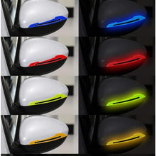 TRUE LINE Automotive Reflective Car Side Mirror Warning Molding Trim Sticker Safety Markers (Blue)