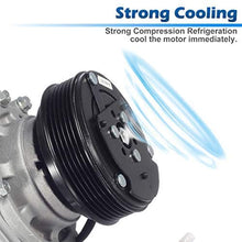 AUTEX AC Compressor & A/C Clutch CO 4914AC 78613 Replacement for Honda Civic 2002 2003 2004 2005 1.7L with 3 Pin Connector 6 Grooves # 38800PLMA021M2 77613