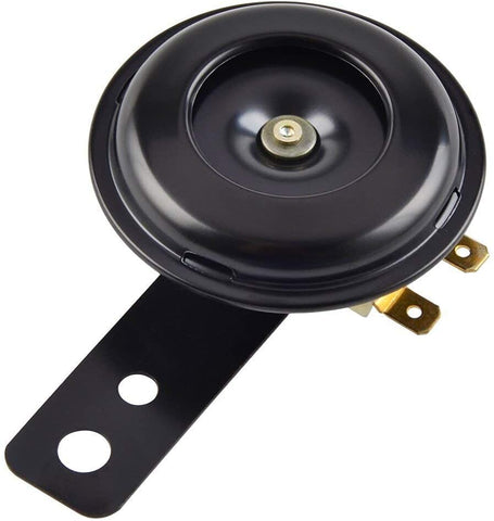 Motorcycle Horn Black/Black 65mm 6V 105db 3A Scooter-by BILUXO