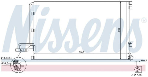 Nissens 940087 Condenser, air conditioning