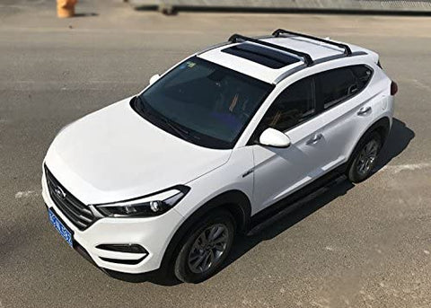 HEKA Lockable Cross Bar for Hyundai All New Tucson 2016-2021 Roof Rack Rail Black