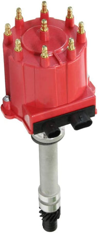 Ignition Distributor Compatible with 1987-1997 GMC Chevy 5.0L 5.7L 7.4L C/K Pickup Truck Van Big Blocks Small Blocks 305 350 454 HEI652R Red Cap