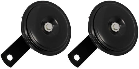 AUTOMUTO 105DB Motorcycle Electric Horn 12V Black Twin Horn Kit with Bracket for Bike Motorcycle ATV