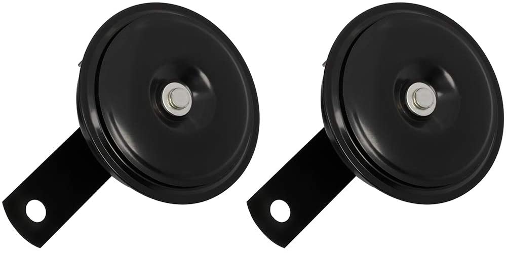 SCITOO 12V 105DB Motorcycle Electric Horn Twin Horn Kit 1.5A ATV horn Round Horn Speaker Scooter Horn for Dirt Bike ATV Motorcycle