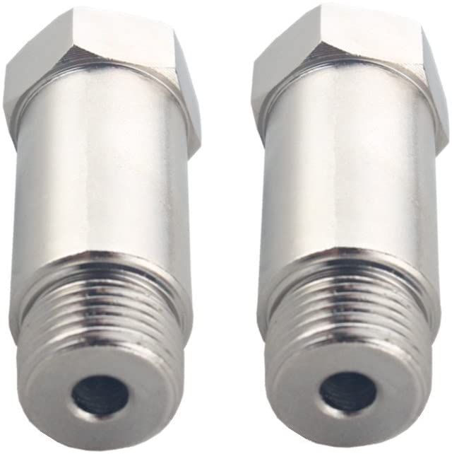 DEWHEL Defouler 2PCS Straight O2 Oxygen Sensor Fitting Bung M18 x 1.5 fits Header and Exhaust Pipes.